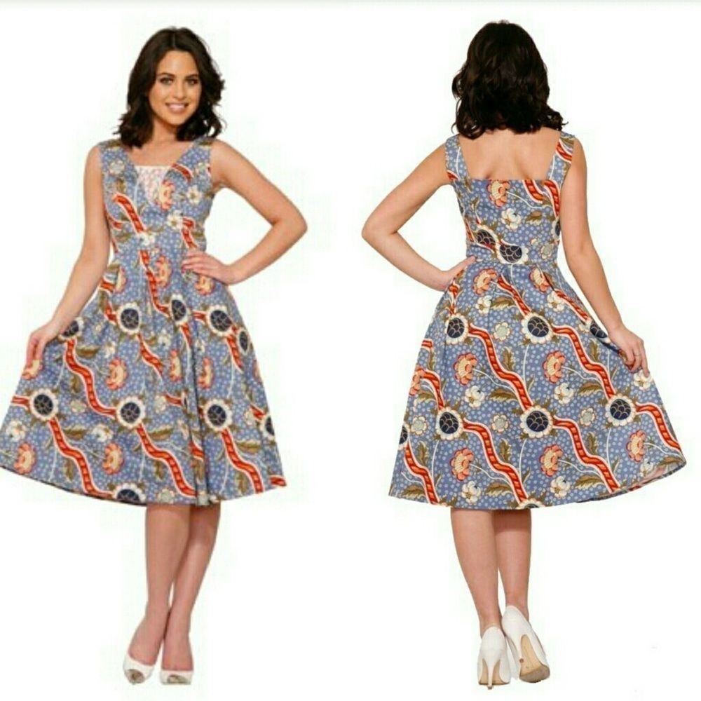 Hearts & Roses Sunday Sunflowers Day 50's Rockabilly Dress Size 4